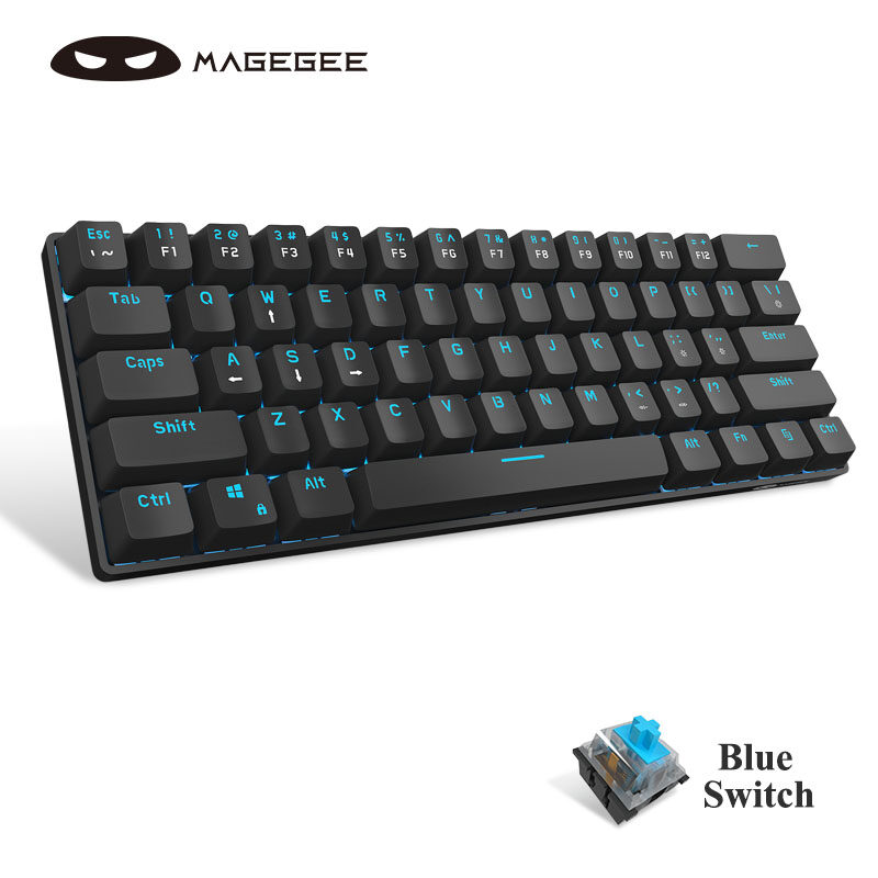 Bàn Phím Cơ 60 Giá Rẻ | Top bán chạy Lazada Shopee Sendo Tiki 70 MageGee MK-Bàn Phím Cơ Mini 60% Có Dây Bàn Phím Chơi Game Nhỏ Gọn Có Đèn Nền LED Công Tắc Màu Xanh Bàn Phím Đa Thiết Bị Nhỏ Bàn Phím Di Động Có Đèn Cho Máy Tính Xách Tay