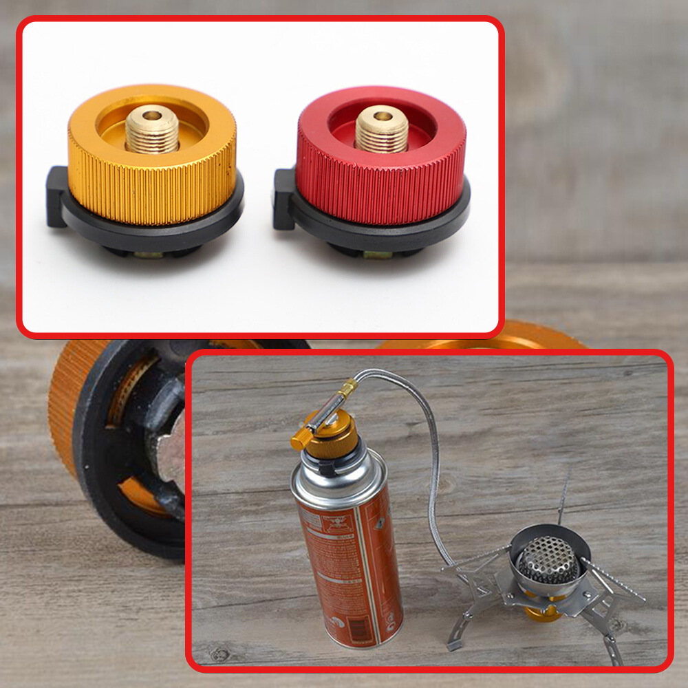 【Best Quality】Camping Conversion Head Gas Tank Bottle Adaptor Stove Burner Connector Good