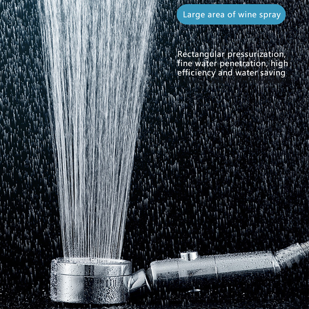 【Buy Shower Head Take Shower filter】3 Gear High Pressure Shower Head Rotate 360 Degree Round