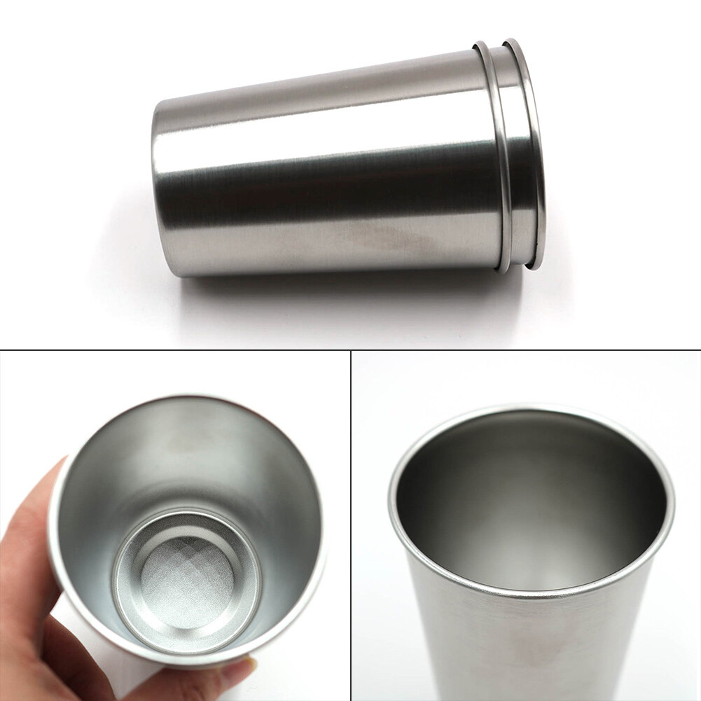 500ml Stackable Drinking Coffee Milk Mug Reusable Stainless Steel Lightweight Beer Tea Cup