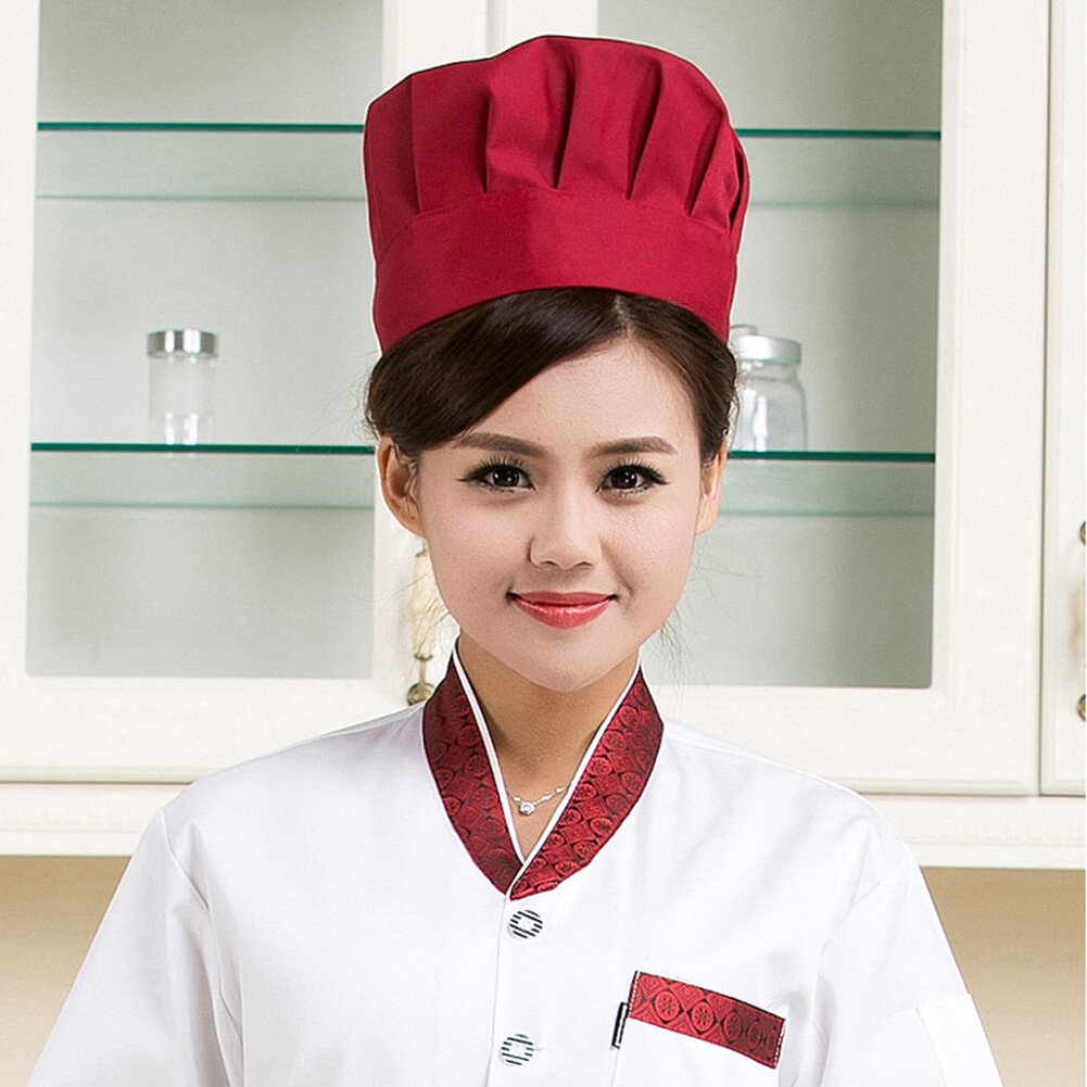 Meek Fantisia Professional Elastic Adjustable Men Women Cap Kitchen Cooking Baker Chef Hat