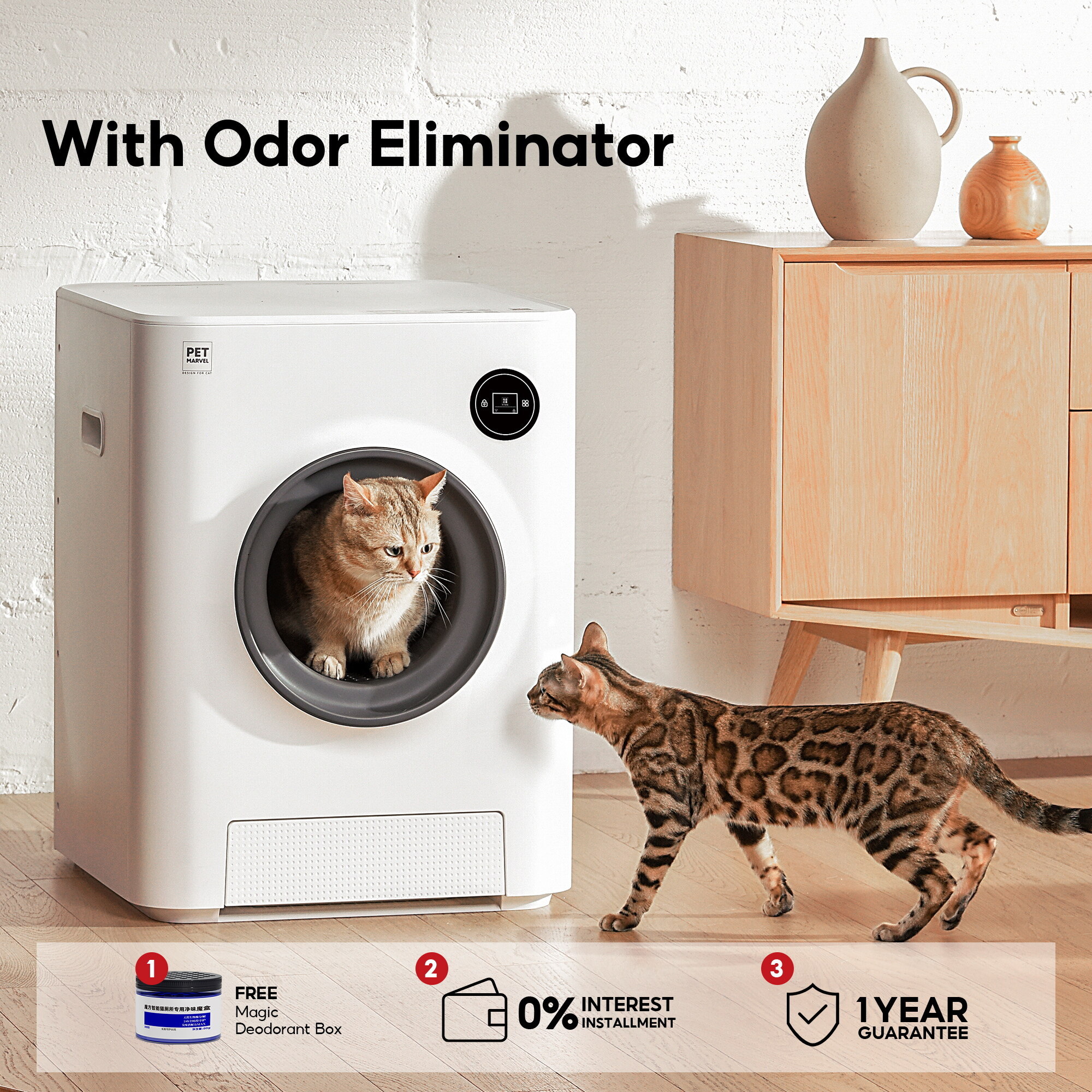 PET MARVEL Magic Cube Automatic Cat Litter Box Tandas Kucing