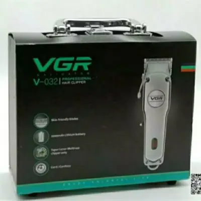 VGR V-032 Steel Cordless Clipper Professional Hair Trimmer Rechargeable Hair Clipper