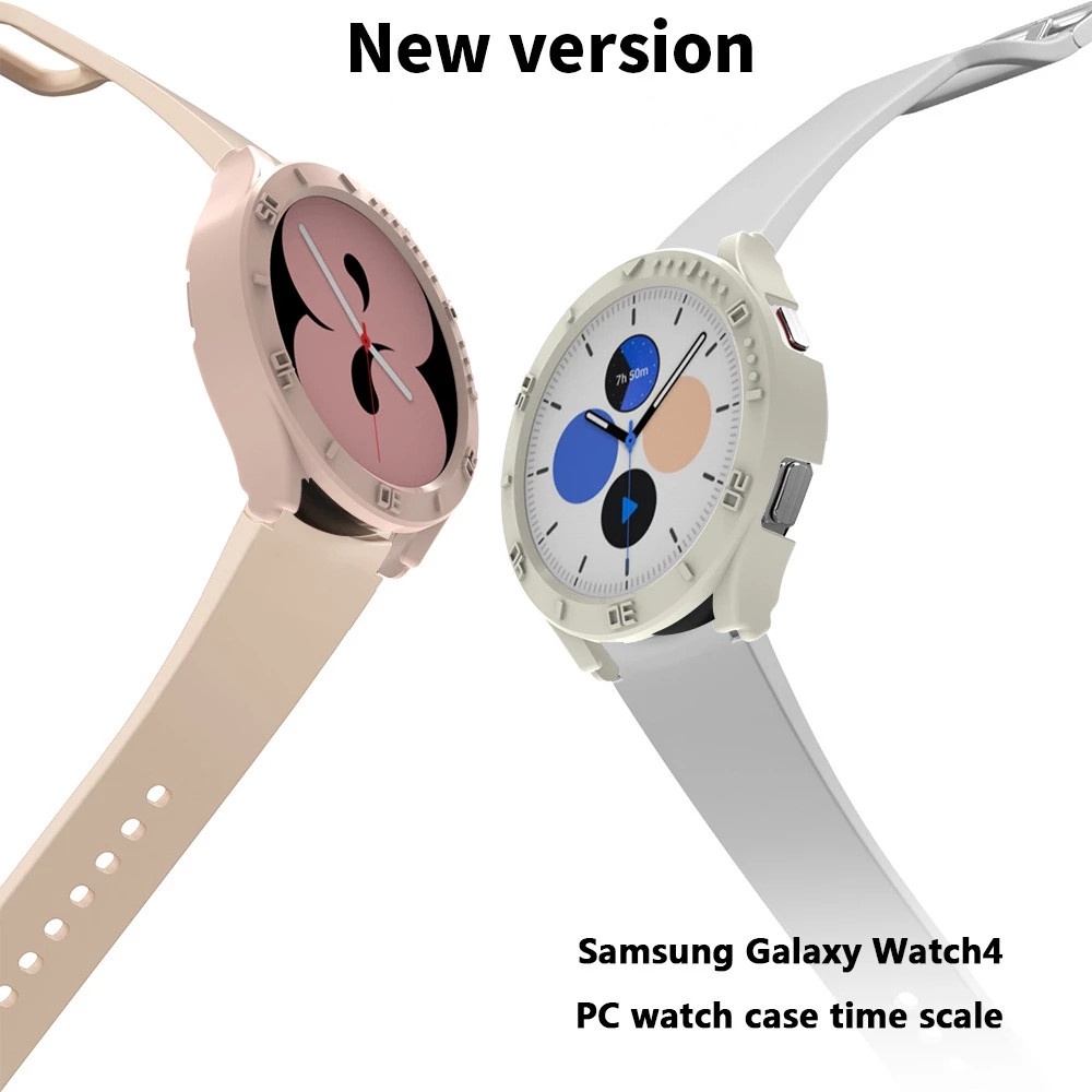 Protective Case for Samsung Galaxy Watch 4 watch 5 40mm 44mm Scale Hard PC Bumper Shell Screen Protector Cover