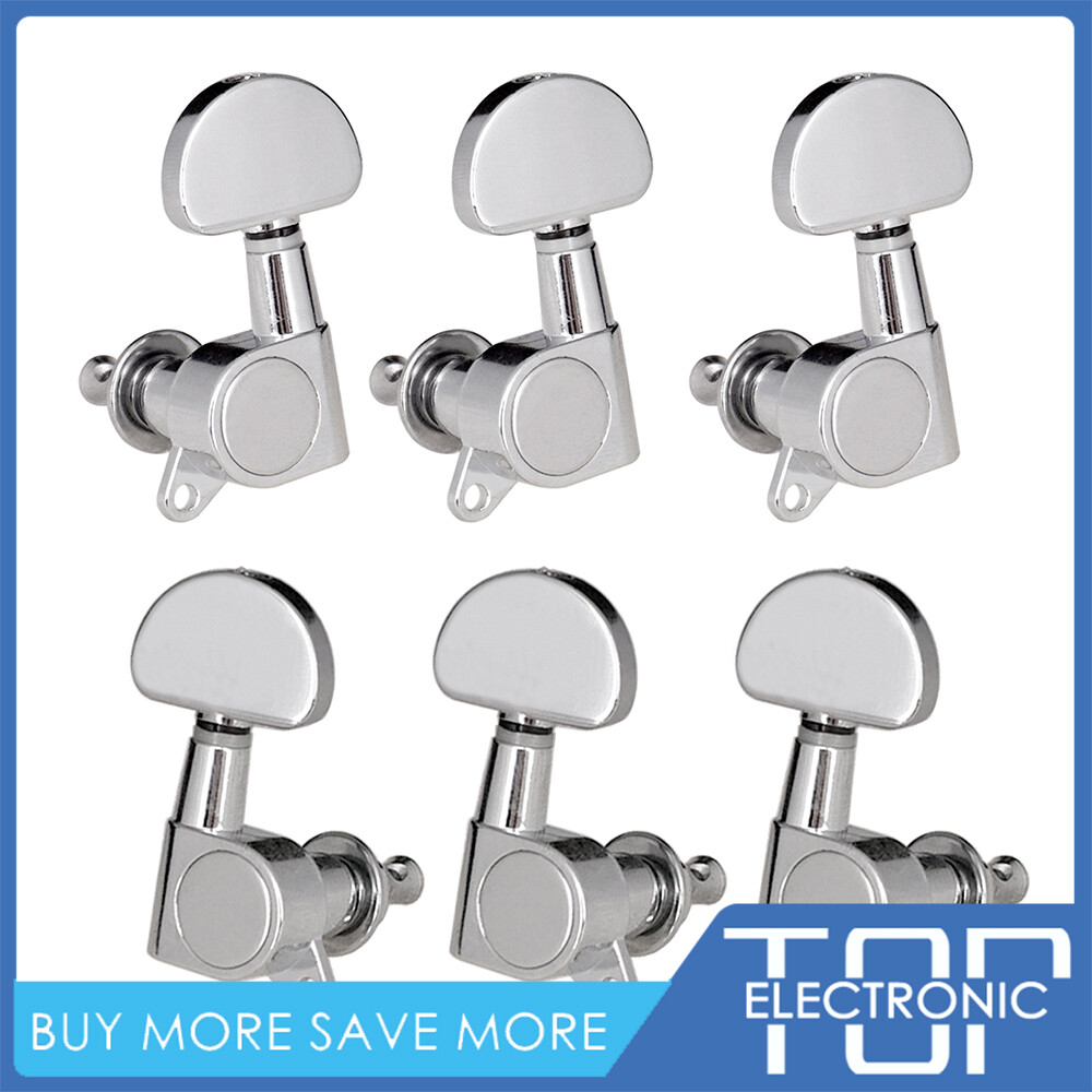6pcs Closed Guitar Tuning Pegs String Tuners Machine Heads Knobs Tuning Keys for Folk Acoustic / Electric Guitar