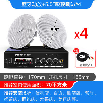 Sast S1-5ไร้สายบลูทูธเพดานเสียงลำโพงชุดลำโพงฝังตัว3D Surround Bass ห้องนั่งเล่นในบ้านและร้านค้าร้านอาหารแขวนผนัง Commercial สาย Broadcasting