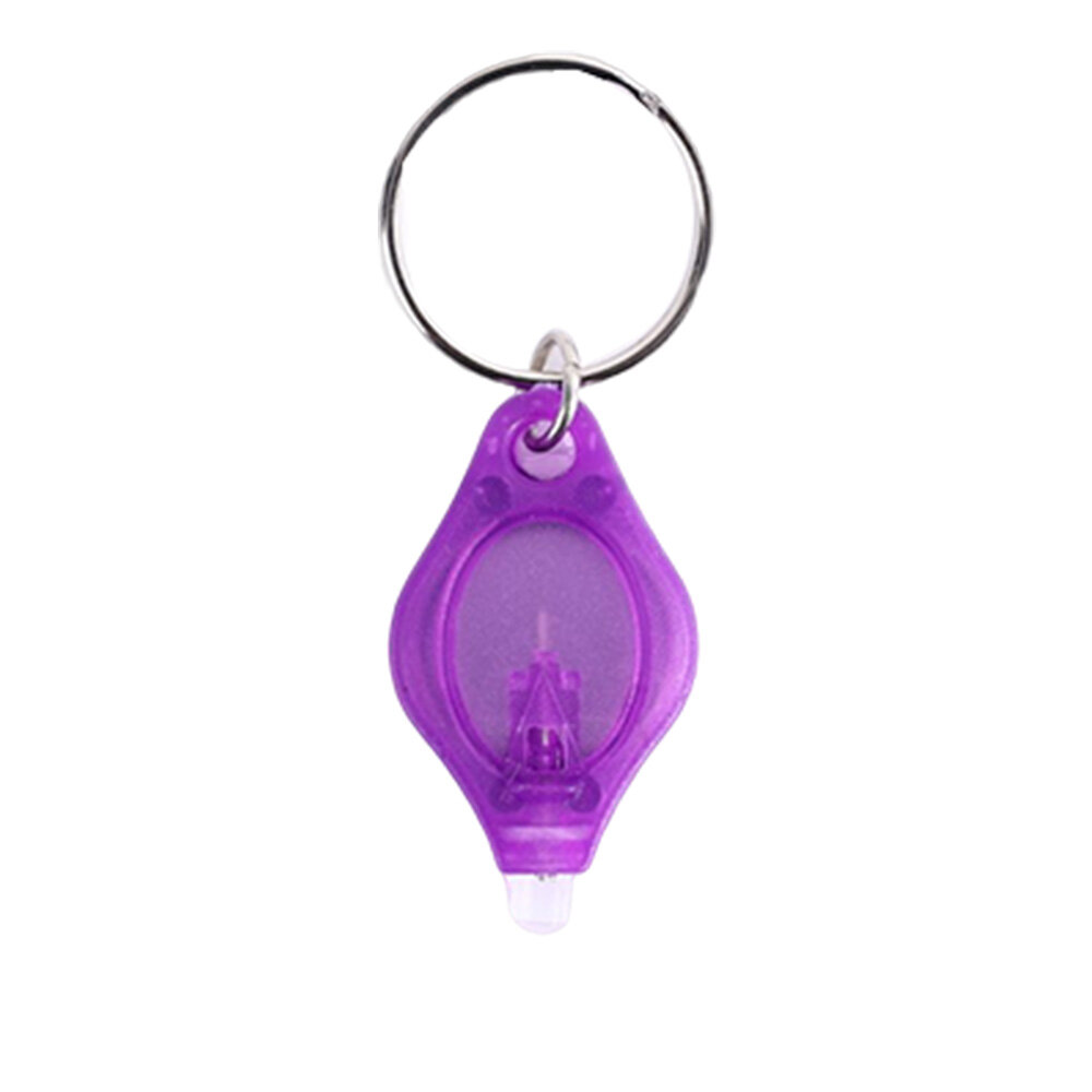 UV Mini Keychain LED Flashlight UV Light Key Ring Light Torch Portable ID Currency Passports Detector