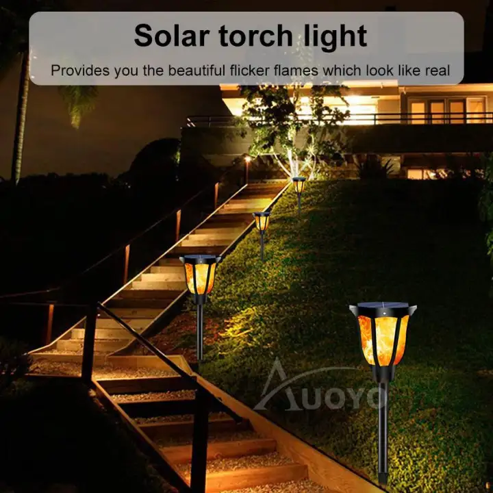 Auoyo 10leds Solar Flame Light Outdoor Lighting Flashing Auoyo 10leds Solar Flame Light Outdoor