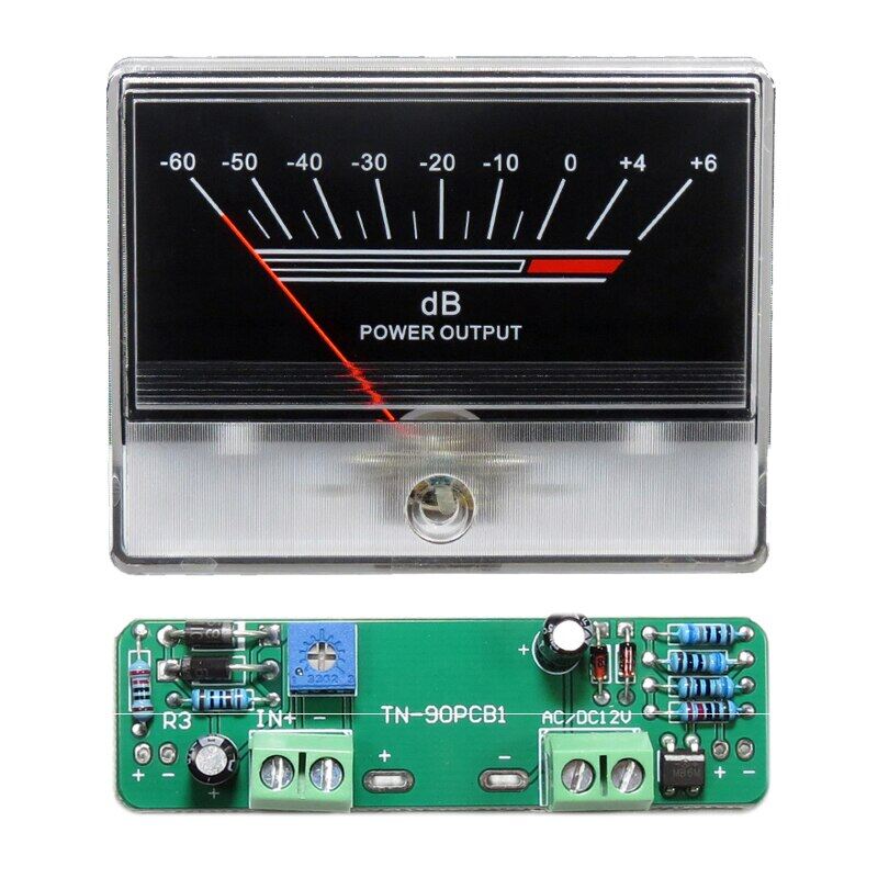 VU Level Meter Stereo Preamp Tube Amplifier Board Indicator DB Preamp Audio Power Meter With Driver Backlit Pointer