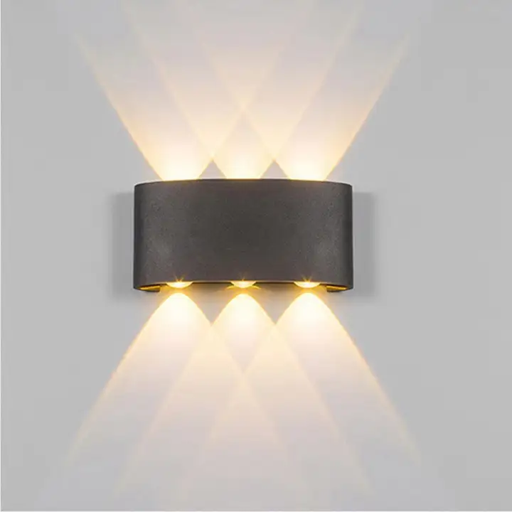 Wuli Led Aluminum Wall Lamp Double Head Up And Down Lighting Black Wuli Led Aluminum Wall Lamp Double Head