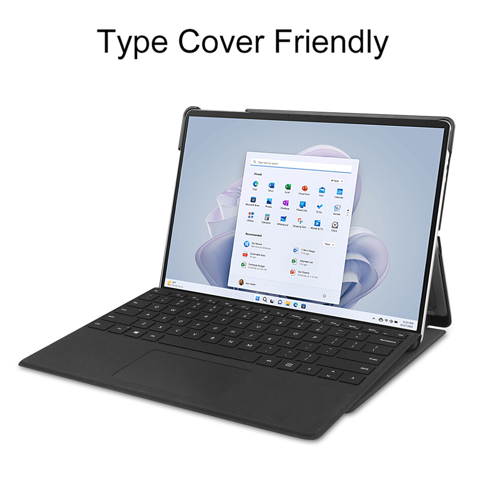 IFarcase Bao Da PU Gập Đôi Cho Surface Pro 9 Vỏ Bảo Vệ Lật Có Chân Đế Funda + Bút
