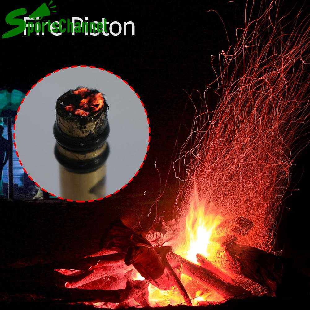 Brass Fire Starter Tube Practical Compression Emergency Fire Tubes Durable Camping Ignition Piston Survival Tool Camping Equipment