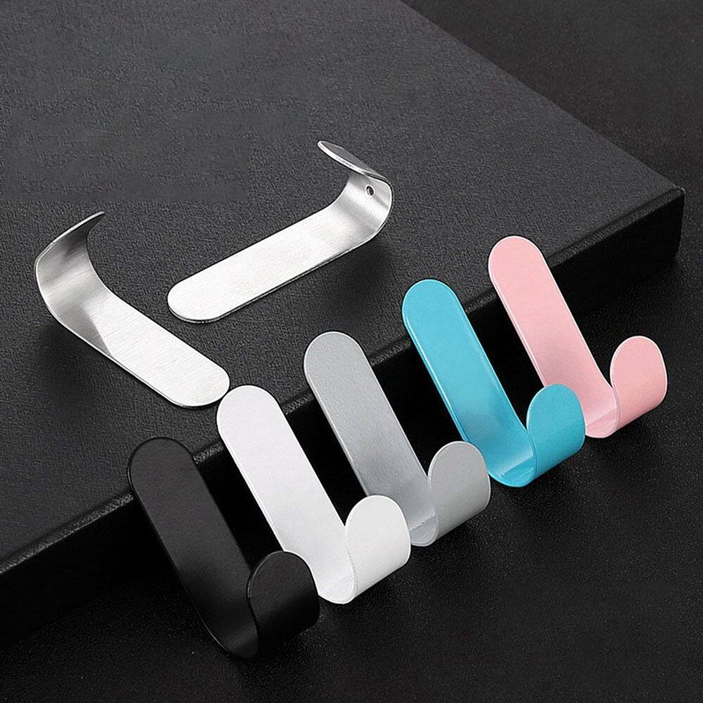 DUGENT 1Pcs Multi-purpose Storage Rack Wall Mounted Punch-Free J-shaped Kitchen Bathroom Accessories Wall Organizer Cloth Hanger Key Holder Hook Towel Rack