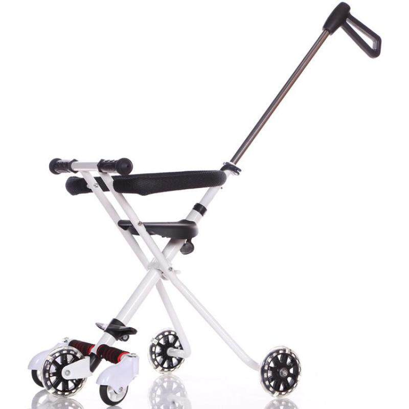 Baby 5 Wheels Trolley Bike Extra Stable Childrens Folding Portable Kids Carts Ultra-light Aluminum Kids Tricycle Stroller Compact Pram Singapore