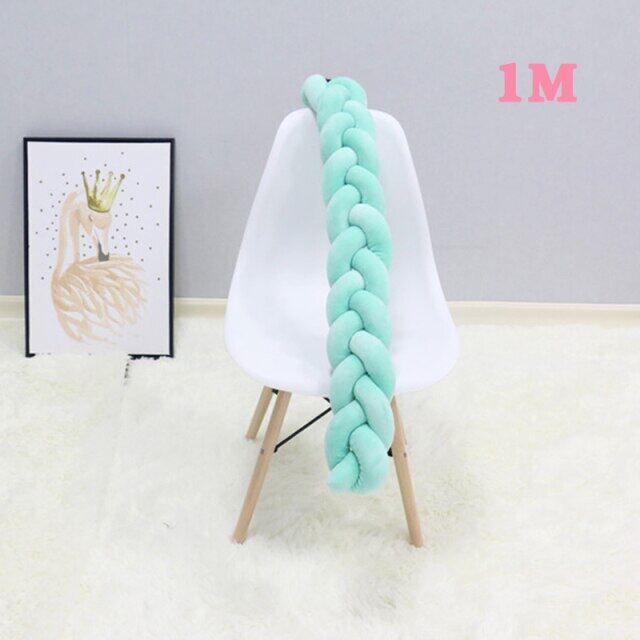 1M/2M/3M เด็กเตียงกันชน Braid Knot หมอนเบาะกันชนตกแต่งทารก Bebe ที่รองป้องกันของเตียงนอนเด็ก Cot กันชน