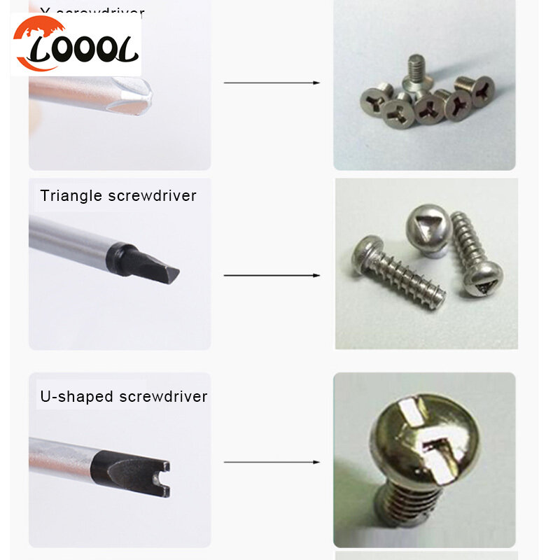 Loool Screwdriver Household U-Shaped Y-Shaped Inner Cross Socket Driver Special-Shaped Screw