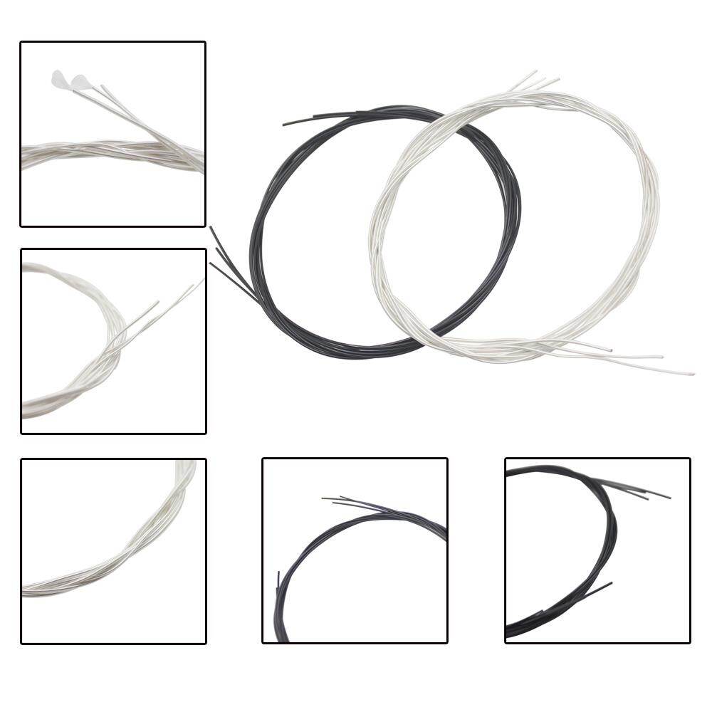 [okoogee]【Hot sale】 IRIN 06 Classical guitar strings have copper material silver plated with core nylon black, 1st-6 (.028-.043)