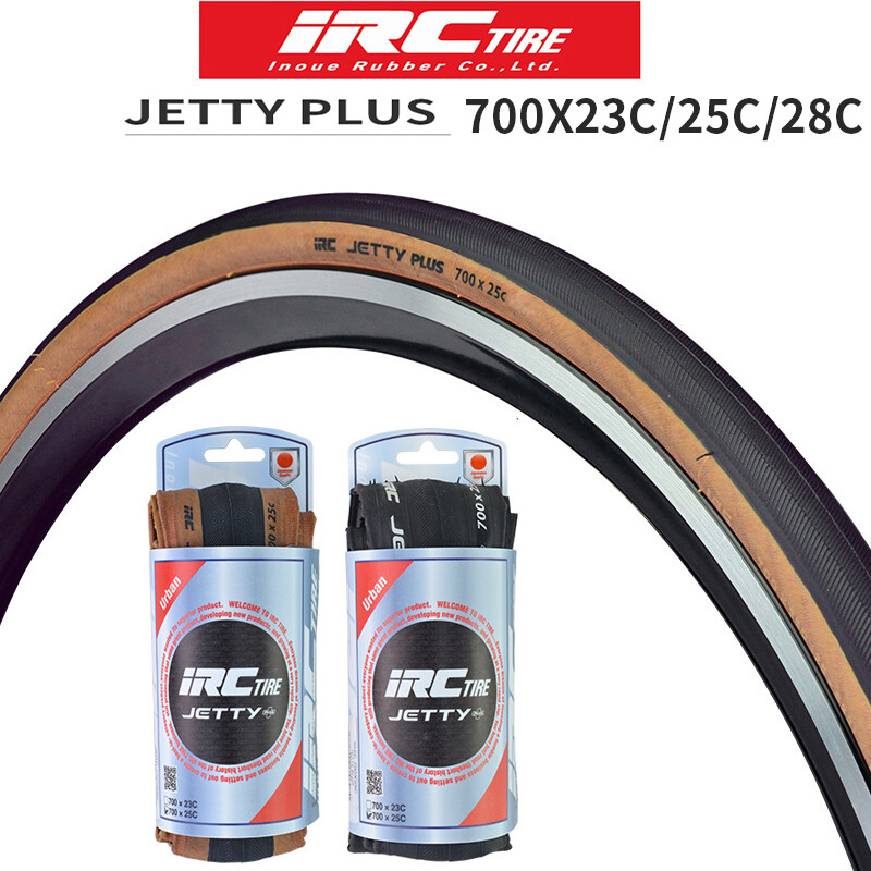 IRC Japan Bicycle Tire JETTY PLUS 700x23C 700x25C 700x28C 60tpi Road Bike Folding Tire Yellow Side Tire Bicycle Parts