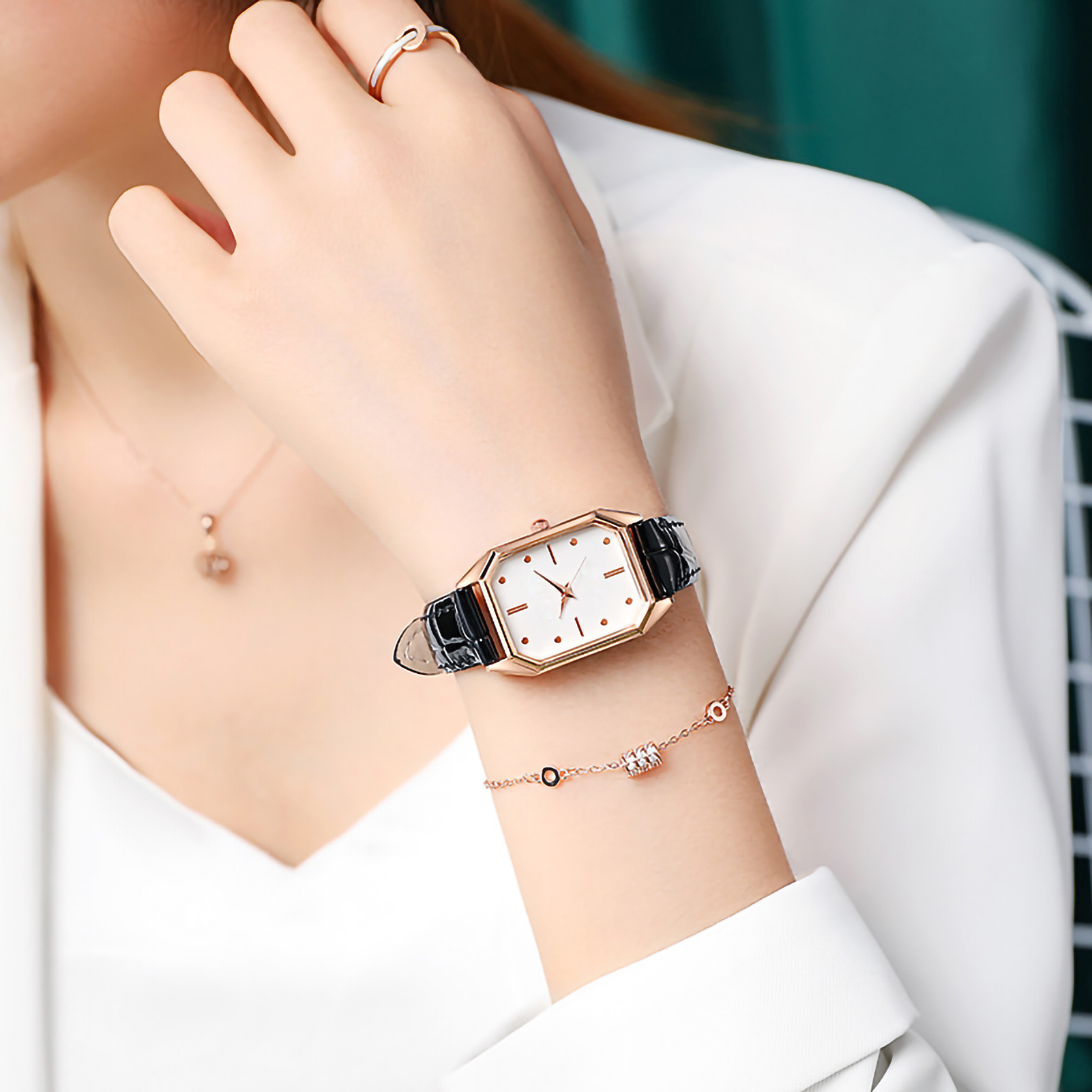 Allon Watch Fashion Elegance Temperament Stainless Steel Delicate Female Quartz Wristwatch watch-my