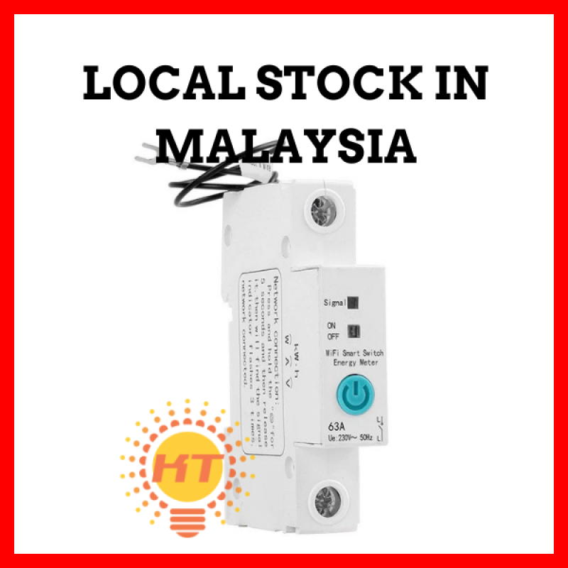 eWeLink 1P Wifi 63A Circuit Breaker with Energy Meter Power Consumption Monitoring