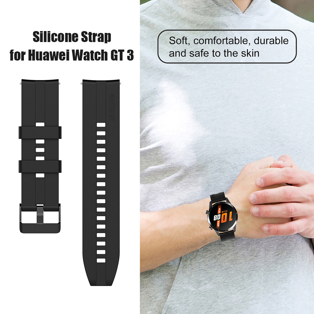 Practical Adjustable Silicone Band for Huawei Watch GT 46mm/GT Runner Replacement Strap