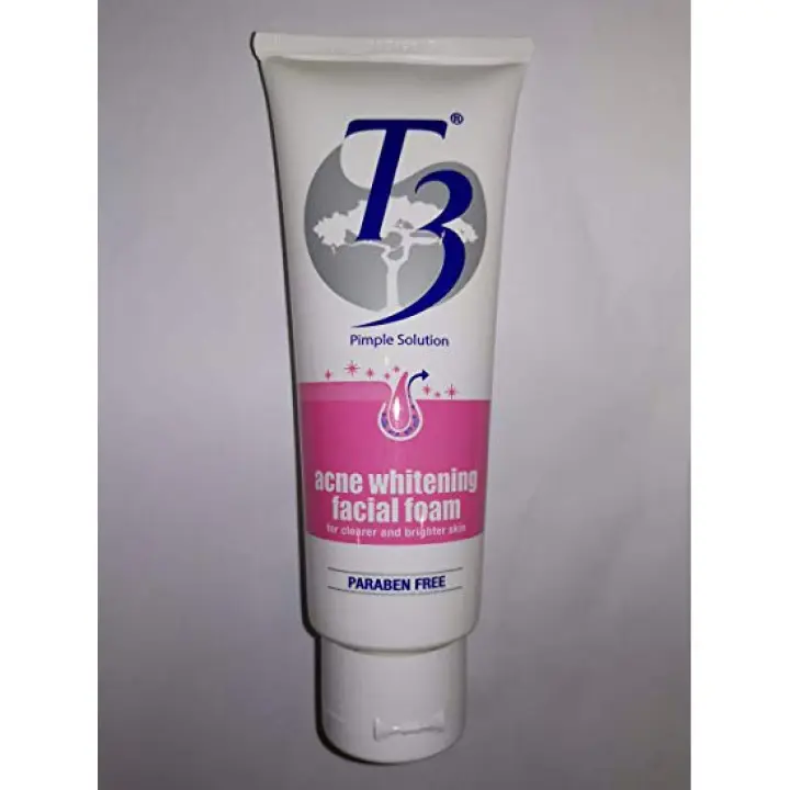t3 acne whitening facial foam