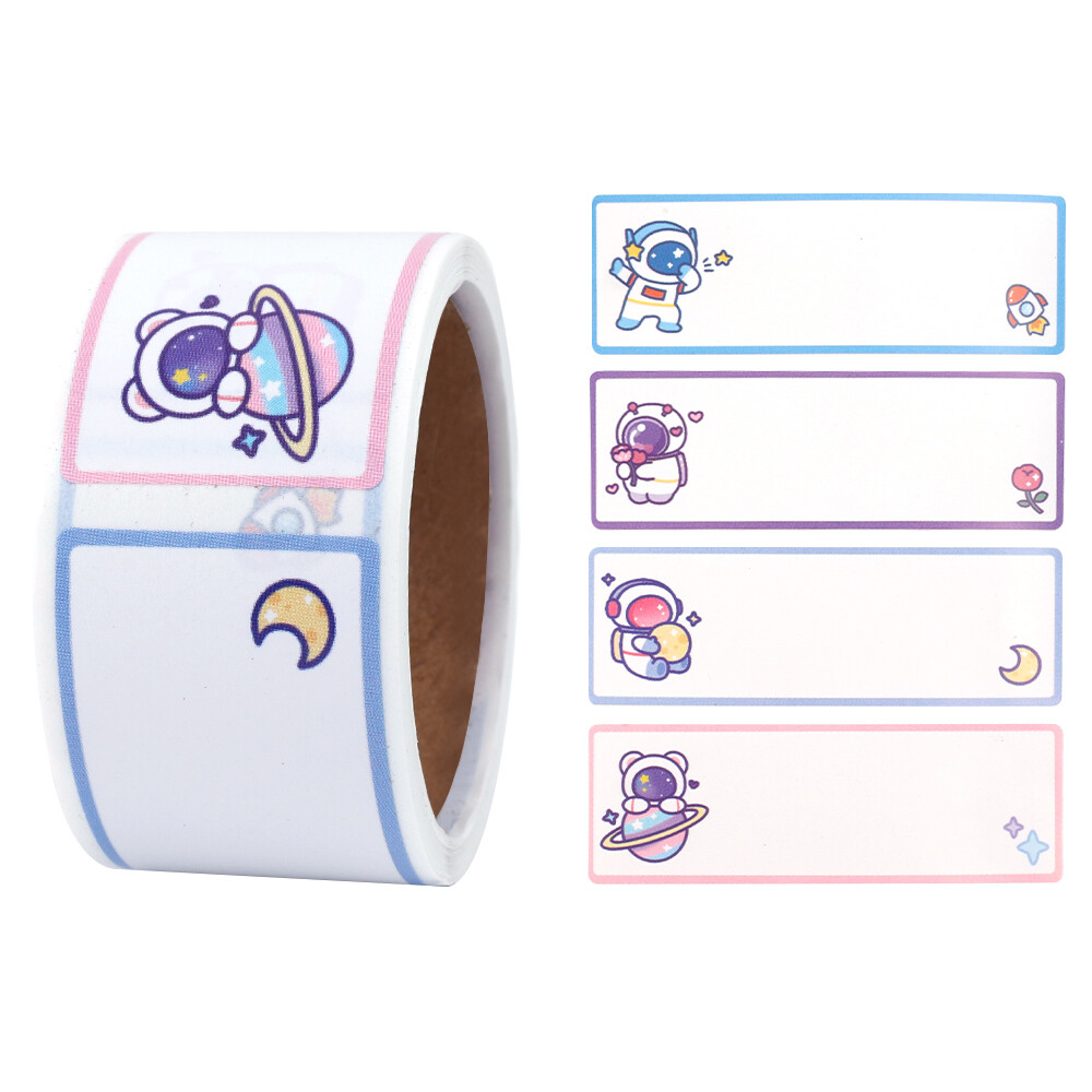 60pcs/roll Cartoon Blank Label Sticker DIY Self-adhesive Handwritten Name Labels for Students Note Stickers