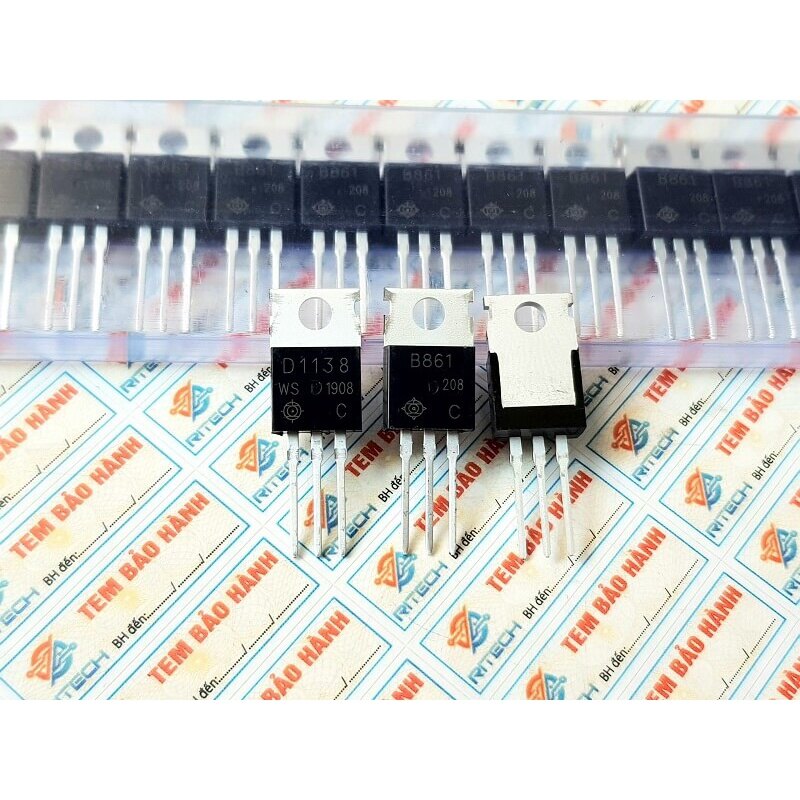 Cặp transistor 2sd1138 và 2sb861 200v/2a to-220c