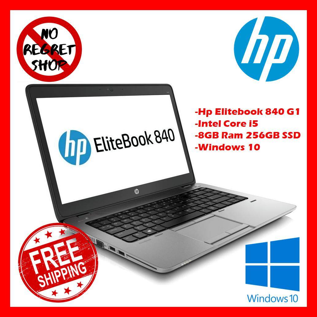 HP ELITEBOOK 840 G1 Laptops Pc Intel Core I5 8GB Ram 256GB SSD Window 10 Suitable for Business and Students (Free Bag + Free Special Cooling Fan + Free Shipping) Malaysia
