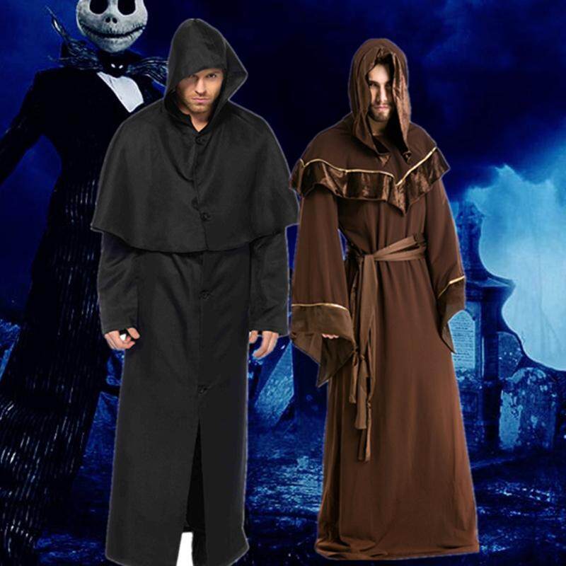 Halloween cosplay costume male wizard religious clothing devil vampire mage robe party party service