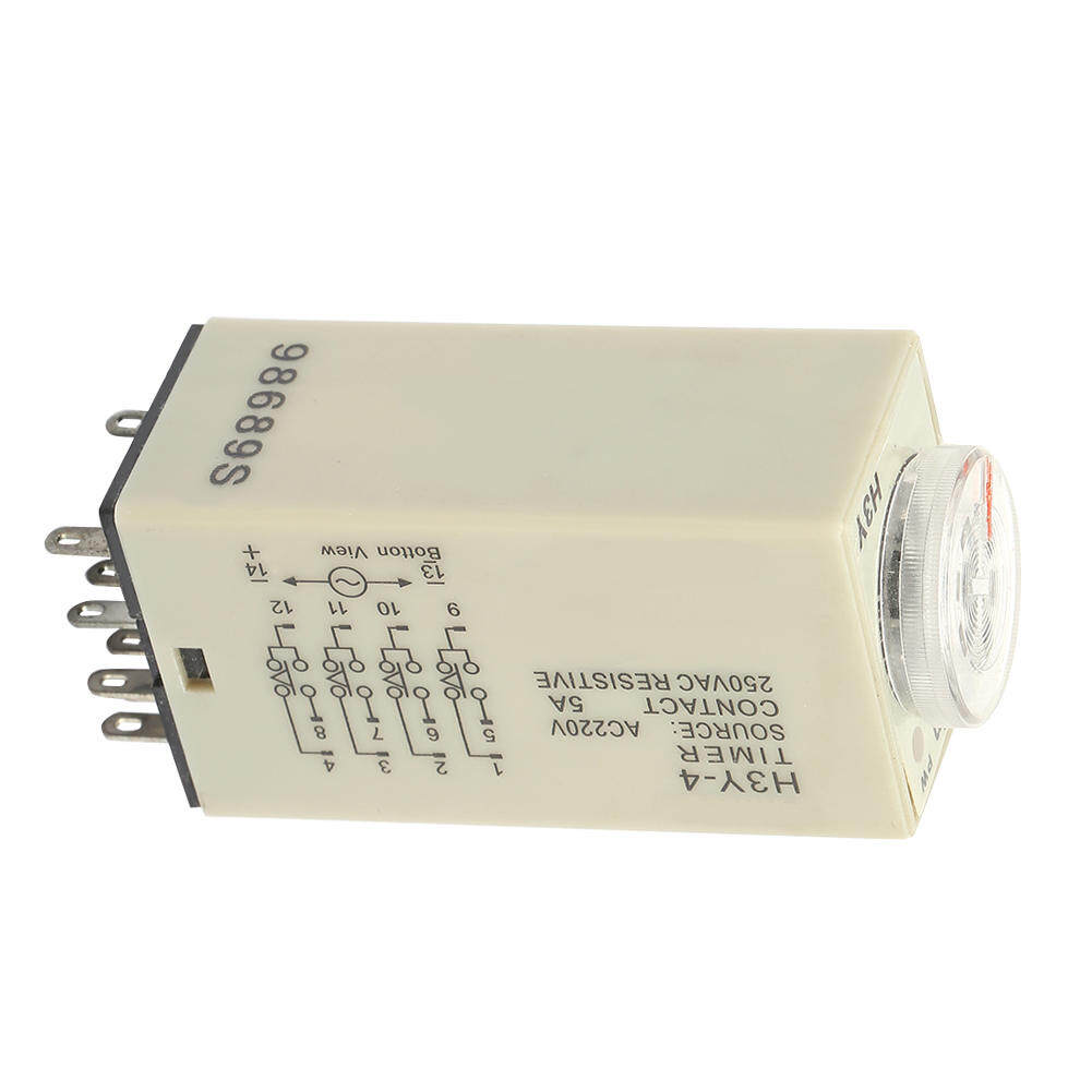 Zonejoy H3Y-4 Rơle hẹn giờ điện trên bộ hẹn giờ Rơle hẹn giờ 0-60 phút Rơle đo thời gian AC 220V 5A