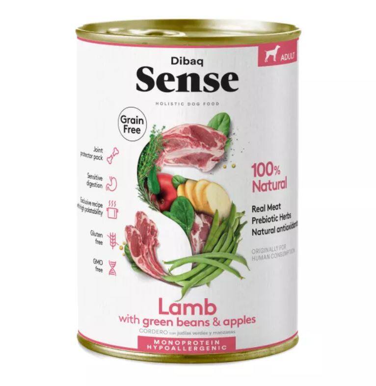 Dibaq Sense Lamb (Wet) 380g With Green Beans & Apples Dog Wet Food