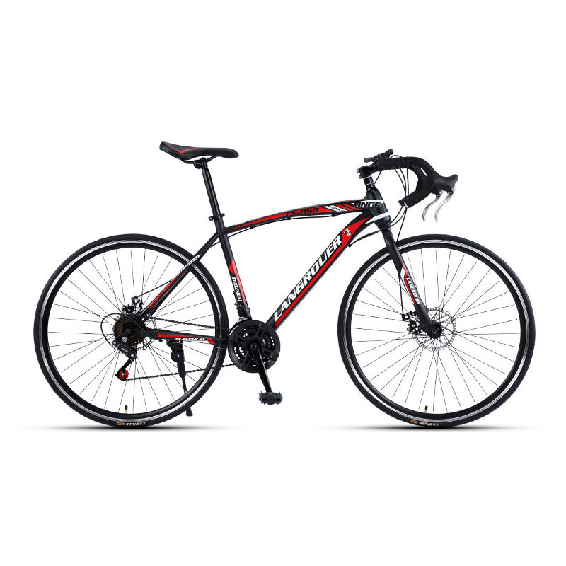 SBART 700C curved handle road bike net red speed change ultra-light disc brake shock absorption student men's and women's bicycles