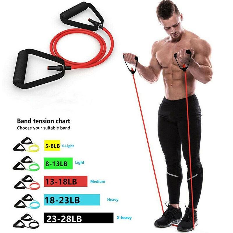 bashijian Fitness Exercise Cords Pull Rope Stretch Resistance Bands Elastic Yoga Training