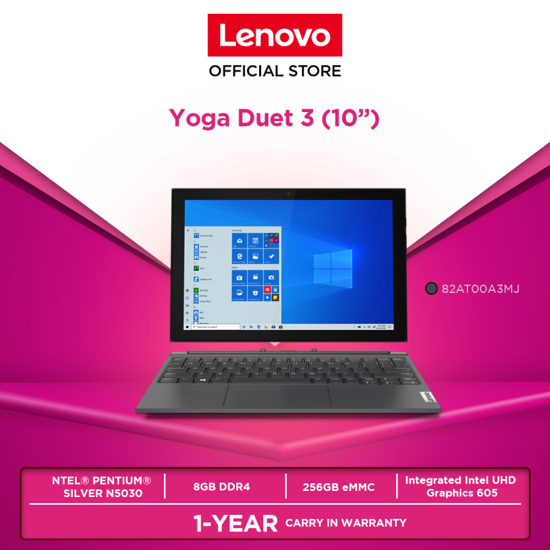 Lenovo Yoga Duet 3 10IGL5 82AT00A3MJ 2in1 |10.3|PENTIUM_N5030|8GB|256GB|W10H|1YR| Malaysia