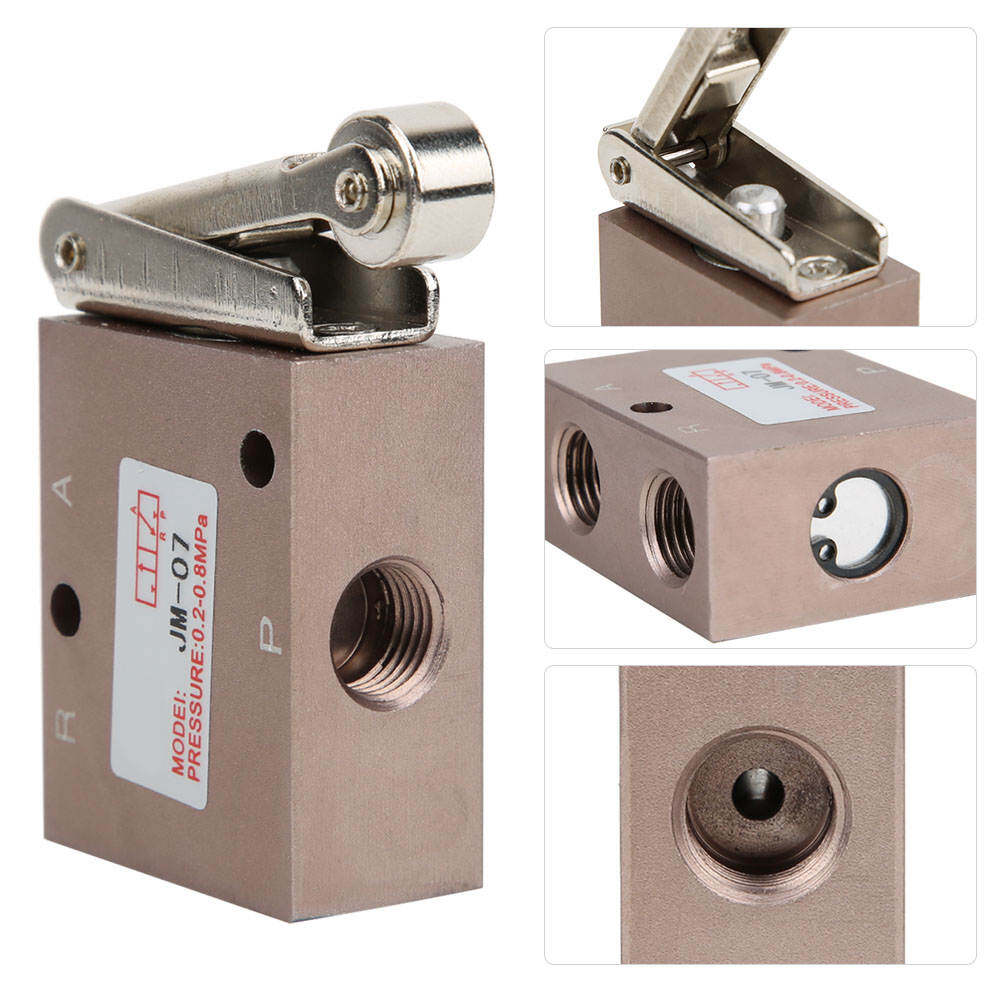PT Mechanical Valve 1/4 Thread Roller Type Mechanical Pneumatic Valve 2 Position 3 Way