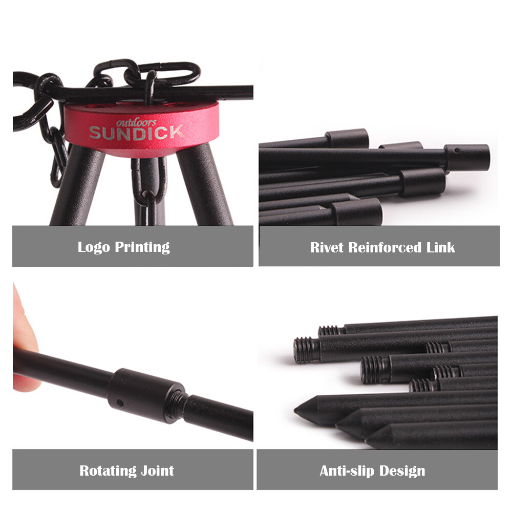 sundick Camping Bonfire Tripod Portable Triangle Support Camping Bonfire Frame