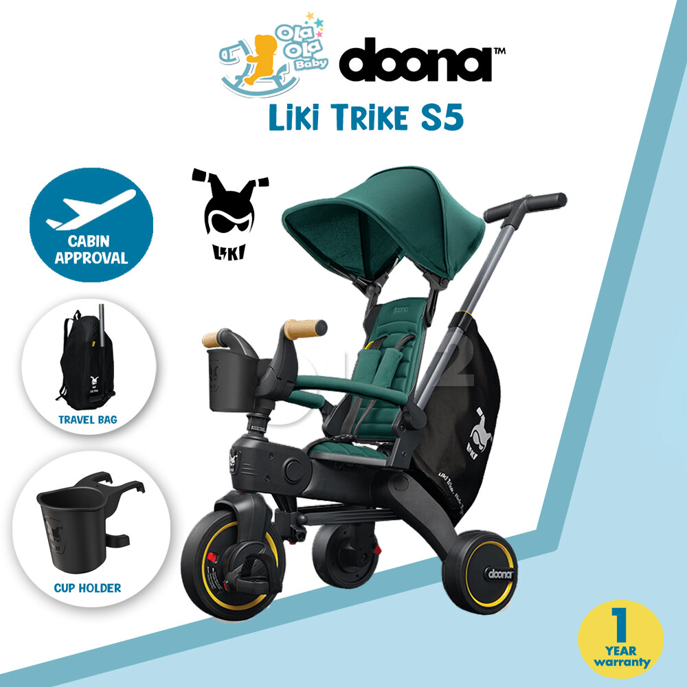 Doona Liki Trike S5 (Included Cup Holder, Travel Bag & Pedal Strap