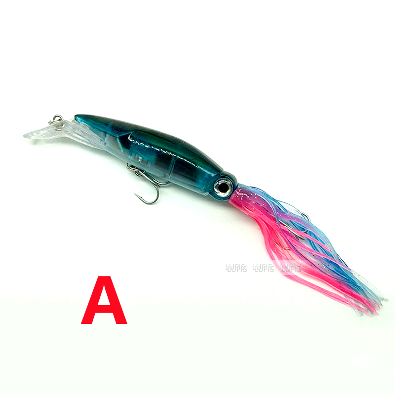 1PCS 14CM/40G 3D Simulation Squid Fishing Lure with Beard Octopus Soft Bait Fishing Tackle