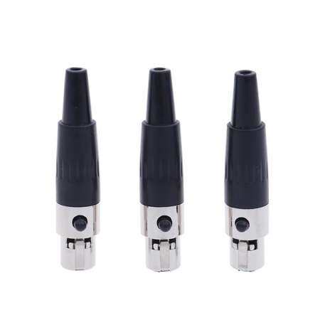 Veli ขี้อาย 1 PC 3pin ปลั๊กตัวเมีย MINI TA3F XLR ขั้วต่อไมโครโฟนเสียงตัวแปลงไมโครโฟน INT: หนึ่งขนาด