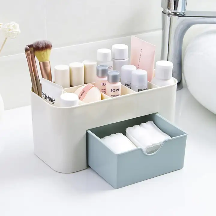 Cosmetic Jewelry Organizer Office Storage Drawer Desk Makeup Case