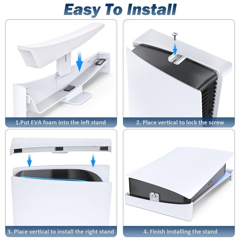 For PS5 Console Holder Horizontal Bracket Base Stand for Playstation 5 Disc & Digital Editions Accessories