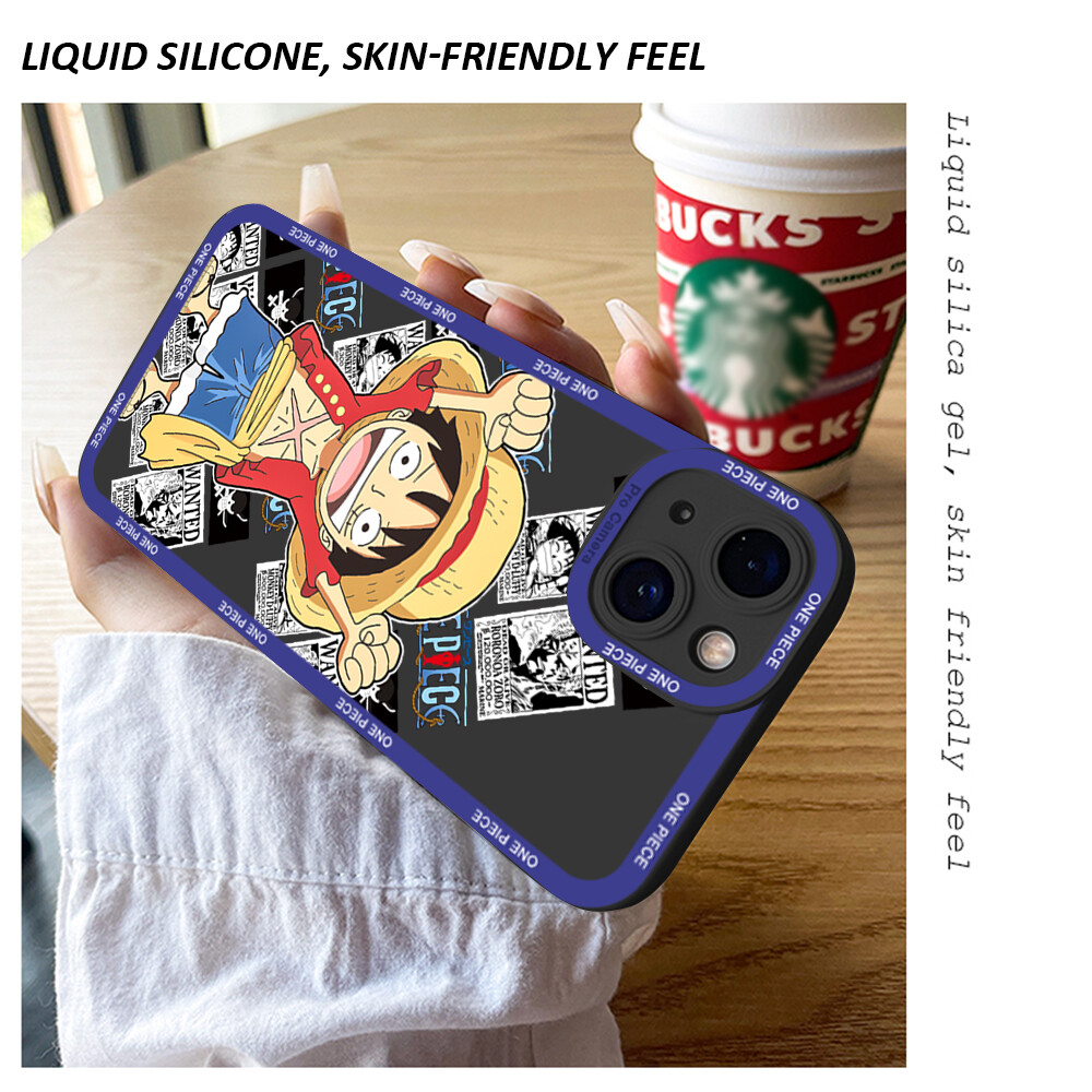 Hontinga Casing Case For Xiaomi Redmi Note 9 Pro Note 9S Case Cartoon Anime Luffy Square Soft Silicone Full Cover Camera Protection Shockproof Rubber Cases Back Cover Phone Casing Softcase For Boys Girls