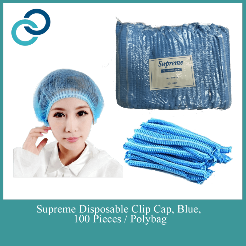Supreme Hair Net Clip Cap Bouffant Strip Cap 100 Pieces/Bag