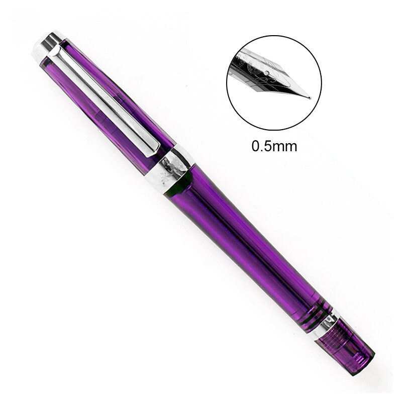 Wing Sung New Metal Fountain Pen Iridium Nib Medium Fine Calligraphy Pen Vintage Gift Pen for Writing Stationery Executive Office School Supplies