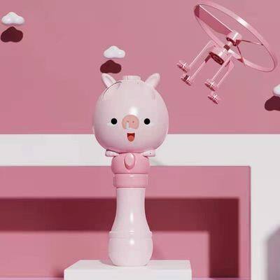 【ELALA】Bamboo Gragonfly Flying Bubble Machine New Bubble Stick Soaring Bubble Summer Outdoor Lovely Aerocraft Bubble Machine