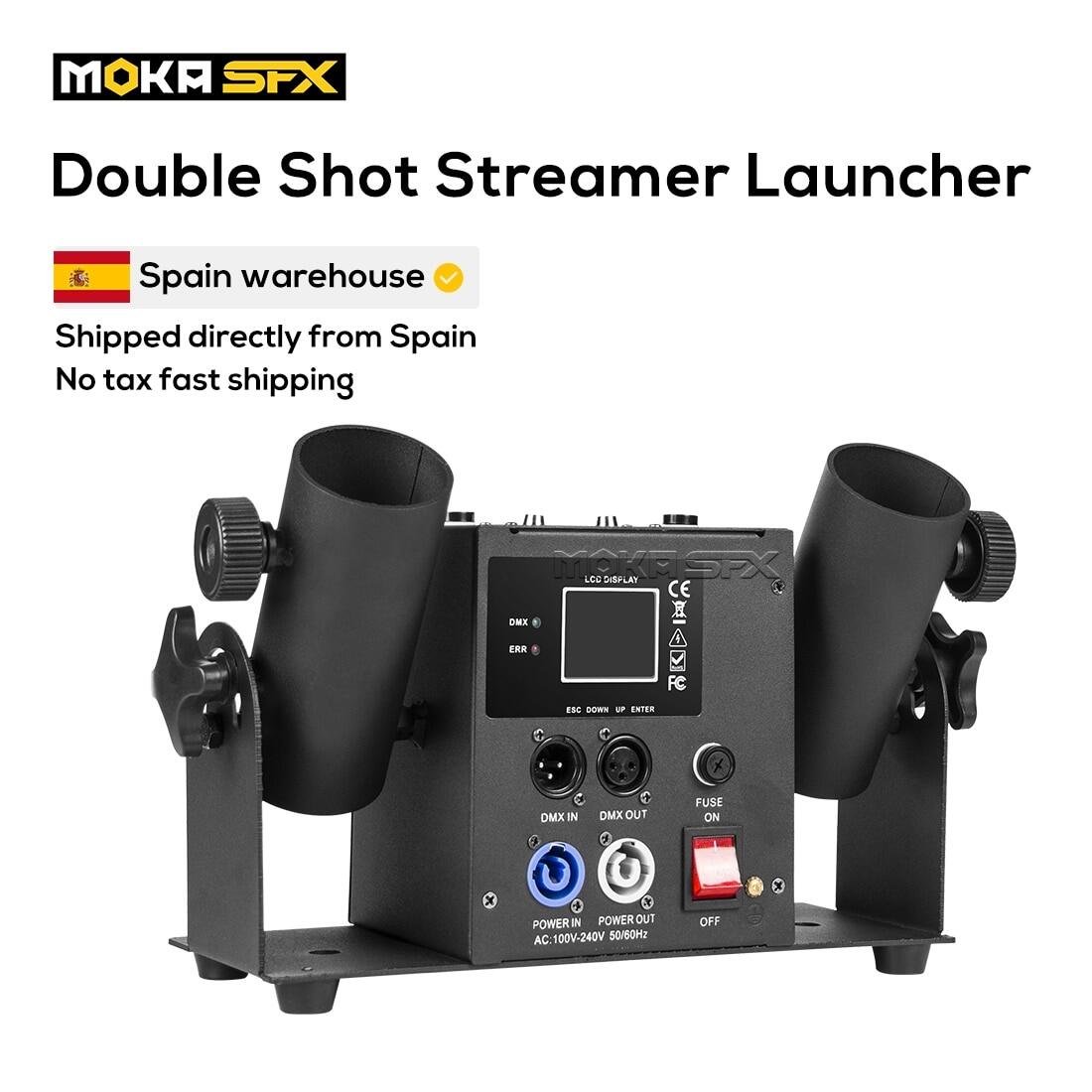 Double Shot Streamer Laher Confetti Machine DMX512 & Remote Control
