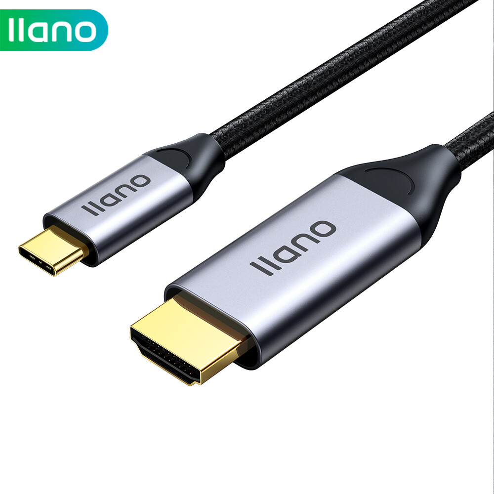 llano 8K Type-C to HDMI 2.1 Converter Cable 2M 8K/60Hz 4K/120Hz 3D HD Cable USB Type C to HDMI Adapter Cable for PC Laptop TV Monitor