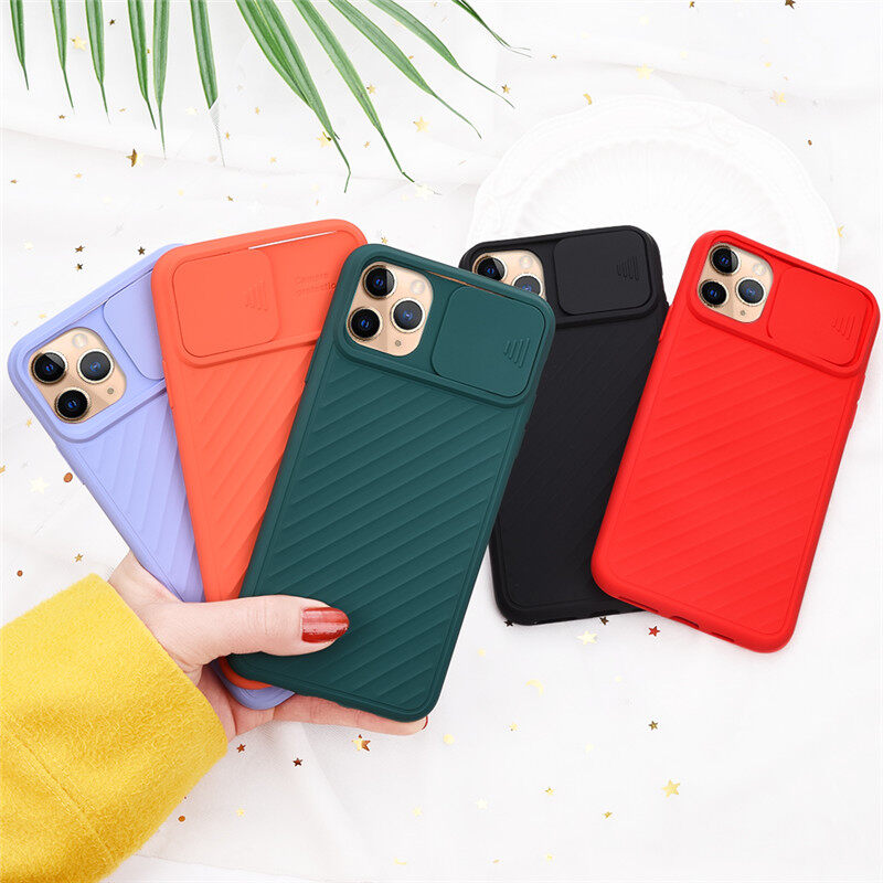 Push-window Camera Protection Soft Silicone Mobile Phone Casing for Apple IPhone 12 Mini Pro Max 11 Pro Max To 6s 7 8 Plus SE 2020 Anti-shock Anti-skid Cover Case