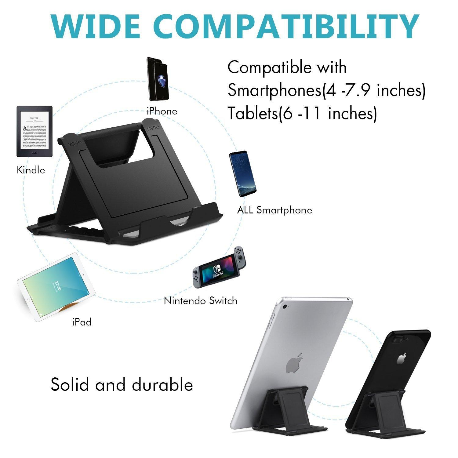 VAORLO FoldStand Giá Đỡ Điện Thoại Di Động Có Thể Gập Lại Bàn Giá Đỡ Điện Thoại & Giá Đỡ Máy Tính Bảng